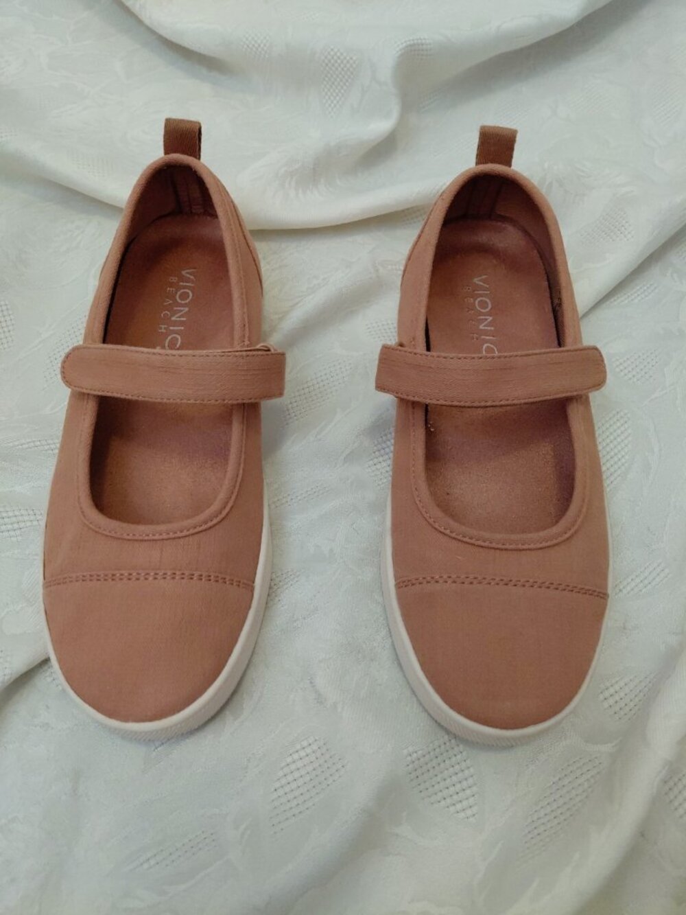 Vionic Beach Canvas Mary Jane Cinder Rose Size 8